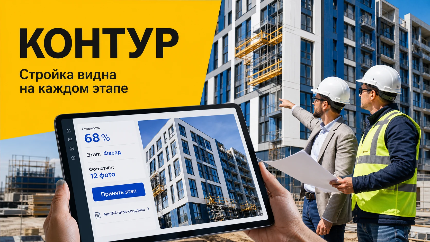 Обложка кейса «КОНТУР — мобильный контроль строительства»