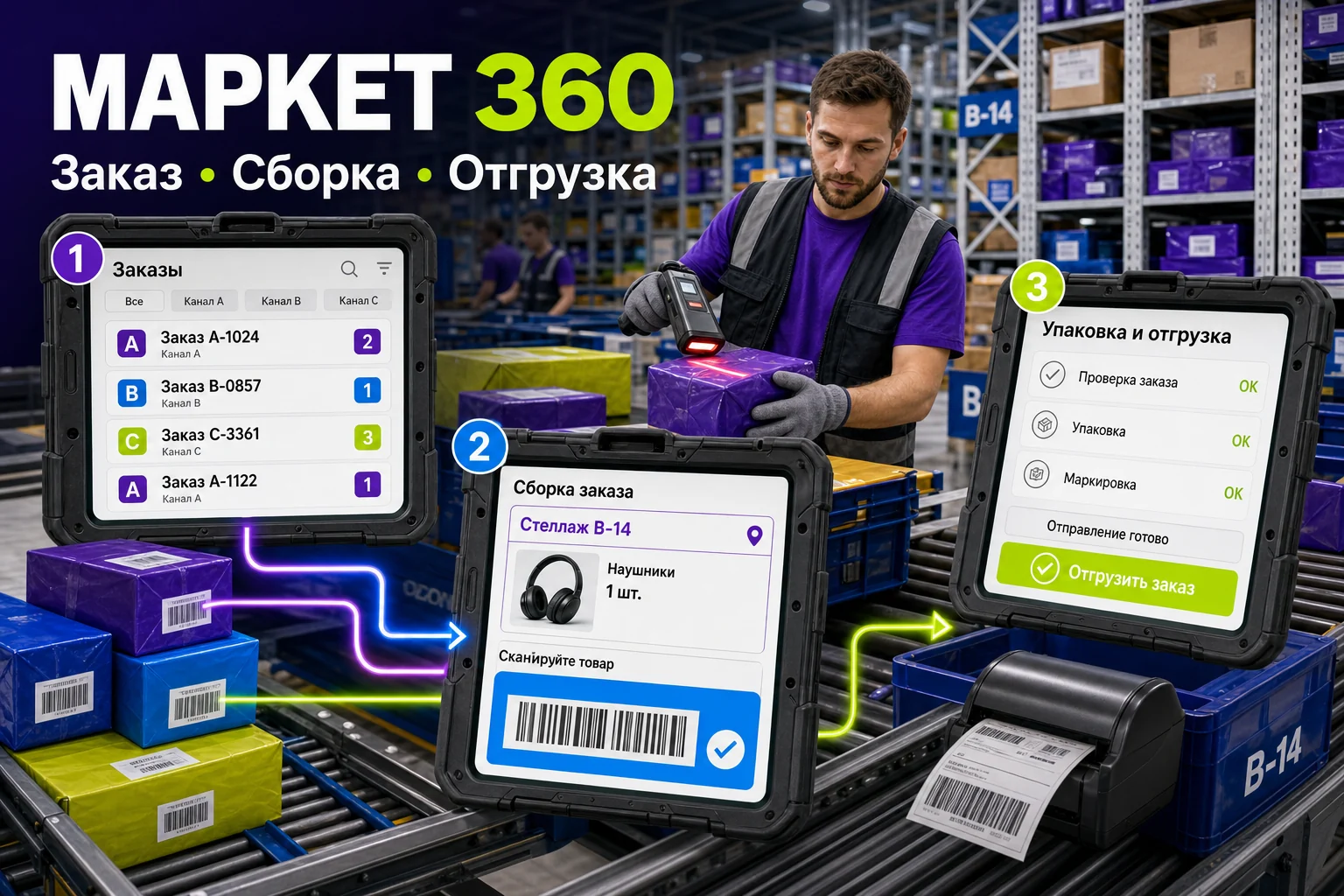 Итоговая инфографика кейса «МАРКЕТ 360 — операционная система для маркетплейсов»